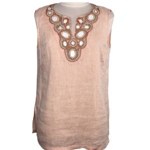 Lafayette 148 Linen Embellished Top 6